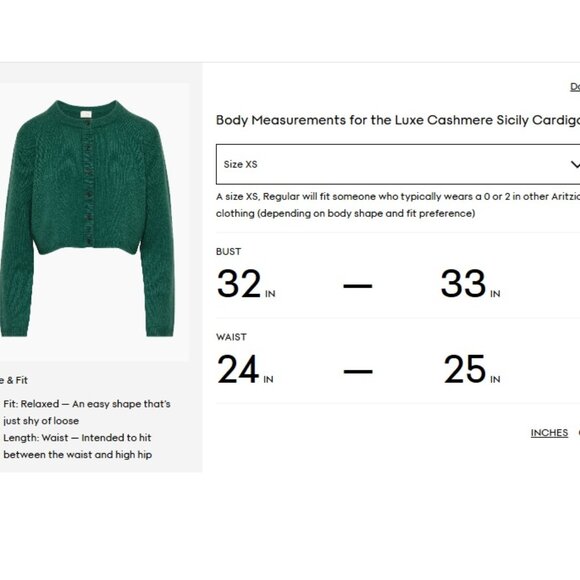 Aritzia Luxe Cashmere Sicily Cardigan NWT Forest Green - Picture 11 of 11